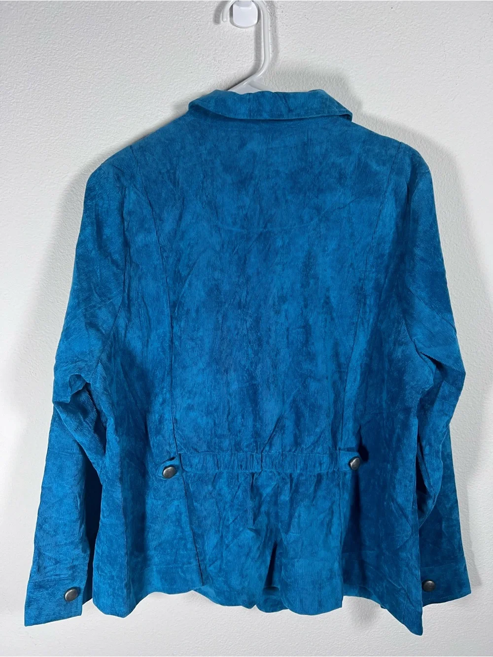 CJ Banks Blue Teal Zip-Front Women's Jacket Size 1X - Picture 2 of 6